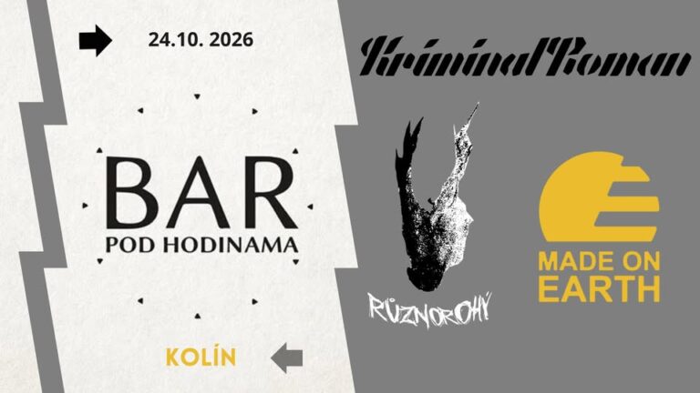 ZRUŠENO – Kriminal Roman, Různorohý a Made On Erath
